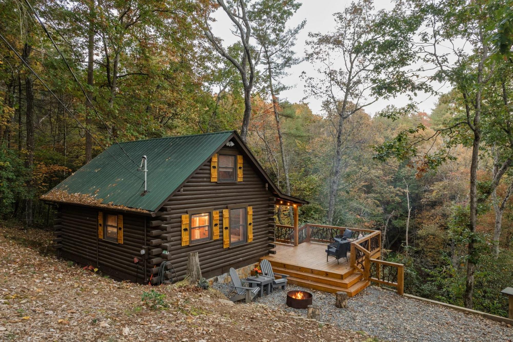 Log With Mountain View And Privacy Blue Ridge